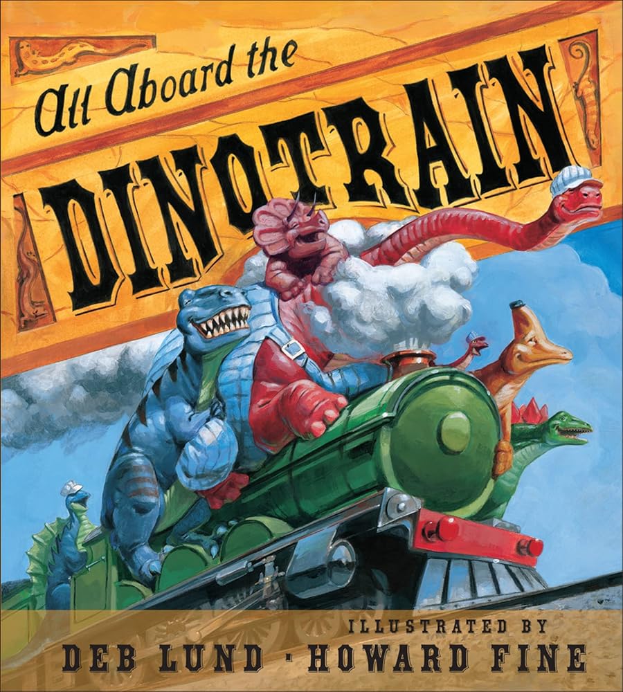 All Aboard the Dinotrain Board Book cover image