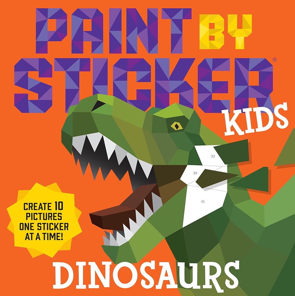 Paint by Sticker Kids: Dinosaurs: Create 10 Pictures One Sticker at a Time! cover image